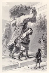 Gulliver and Lordbruldrud, from French Edition of Gulliver
