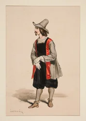 DUTCHMAN. Wool overcoat. Velvet breeches.