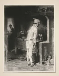 Monsieur in the Kitchen, Madame at the Piano.