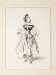 New Costume by Gavarni. Executed by Babin, ...