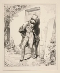 To avoid publicizing her love affairs, leaving hastily through a secret door...