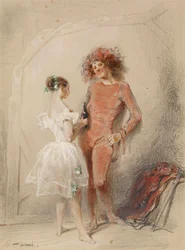 Two Dancers Backstage