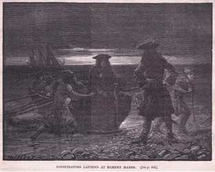 Conspirators landing at Romney Marsh AD 1696