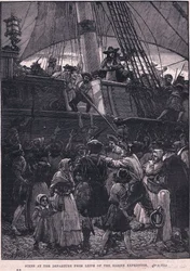 Scene of the departure from Leith of the Darien expedition AD 1698