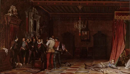 The assassination of the Duke of Guise at the Château de Blois in 1588, 1834.