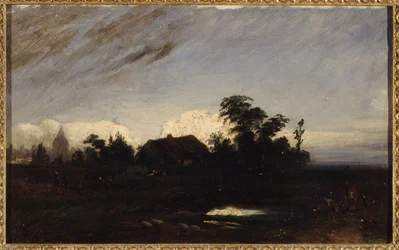 A Pond Near La Glacière, at Dusk