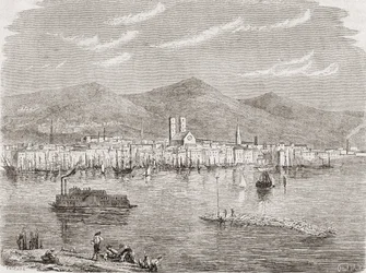 Montreal in the 1860s, Engraved by Auguste Trichon