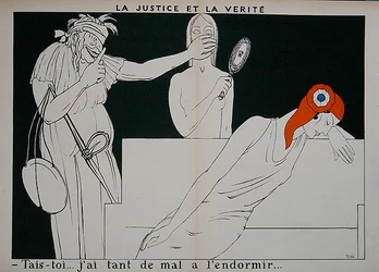 Justice gagging Truth so that Marianne may sleep