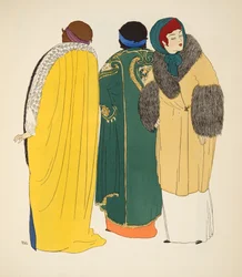 Three Coats from Les Robes de Paul Poiret, pub. 1908