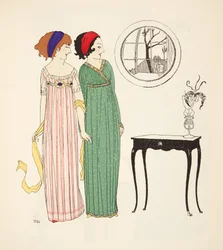 Two empire line day dresses from Les Robes de Paul Poiret