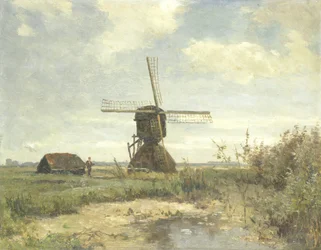 Sunny Day, a Windmill on a Waterway