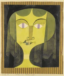 Portrait of a violet-eyed woman