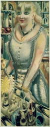 Standing Barmaid with Hyacinths