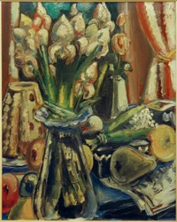 Still Life with Iris Bouquet