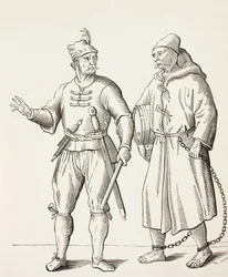 16th Century Galley Soldier with a Galley Slave