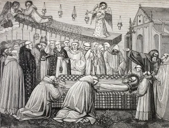 Death of Saint Benedict of Nursia in the Abbey of Monte Cassino