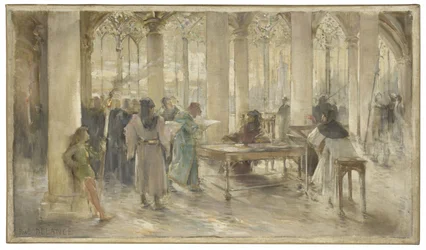 Sketch for the Courtroom of the Paris Commercial Court: The Book of Trades, circa 1891