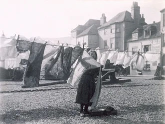 Putting out the washing, Hastings Old Town
