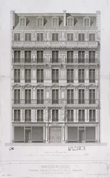 Design for a Block of Flats in the Haussmann Style in the Rue de la Paix, Paris, c. 1860