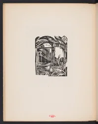 Illustration from "Places. 7 prints reproduced from woodblocks designed and engraved by Paul Nash, with illustrations in prose". London, William Heinemann, endpaper