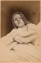 Hysterical epilepsy, hallucinations, disdain, plate XXXI from “Iconographie Photographique de La Salpêtrière” by Bourneville and P. Regnard, Paris, 1876