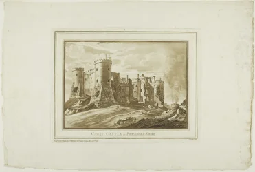 Carey Castle in Pembroke Shire, from Twelve Views in Aquatinta from Drawings taken on the Spot in South Wales