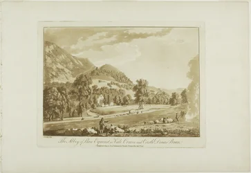 The Abbey of Llan Egnerst or Vale Crucis, and Castle Dinas Bran