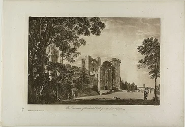 The Entrance of Warwick Castle from the Lower Court, plate 2