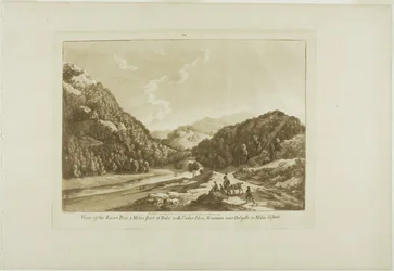 View of the River Dee 3 Miles Short of Bala, with Cadar-Idris Mountain near Dolgelli 30 Miles Distant, plate nine from Twelve Views in Wales