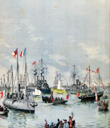French Flotilla in Portsmouth Harbour, 1891