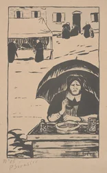 The Candy Seller with an Umbrella