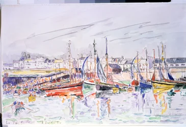 La Turballe. Sailboats in the Port of La Turballe
