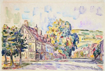 Street with a Frame House in Normandy, c1925