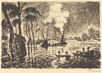 The Flooded Seine in 1910