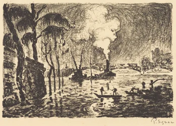 The Flooded Seine in 1910