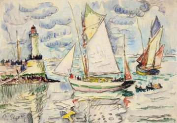 Two Fishing Vessels off the Entrance to Granville Harbor
