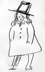 Portrait of French poet, Charles Baudelaire