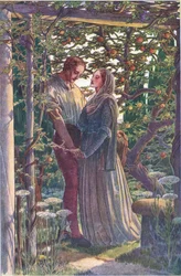 Fair encounter of the most rare affections, illustration from The Tempest, 1908