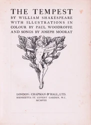 Title page design, illustration from The Tempest, 1908