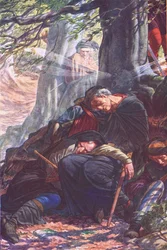 While you do here snoring lie, illustration from The Tempest, 1908