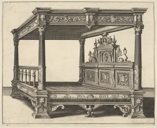 Canopy Bed from Verscheyden Schrynwerck, 1658