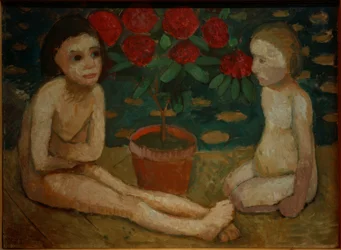 Two Seated Nude Children
