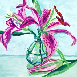 Vibrant Pink Lilies