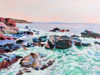 Vibrant Rocky Coastline