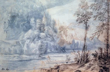Edge of River with Raft