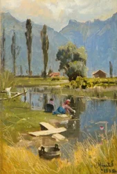 P. Mönsted, Washing Day