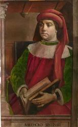 Bartole, in Latin Bartolus de Saxoferrato (1313-1356). Size: 95x57, c. 1473-1475, Galleria Nazionale delle Marche, Urbino