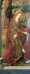 The Visitation - a wing of an altarpiece, a fragment