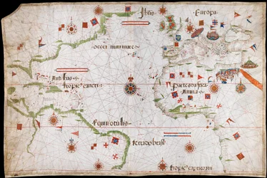 Chart of the Atlantic Ocean, Mediterranean and Black Sea, c.1535