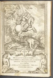 Saint James on Horseback, from La Regla y Establecimientios de la Cavalleria de Santiago